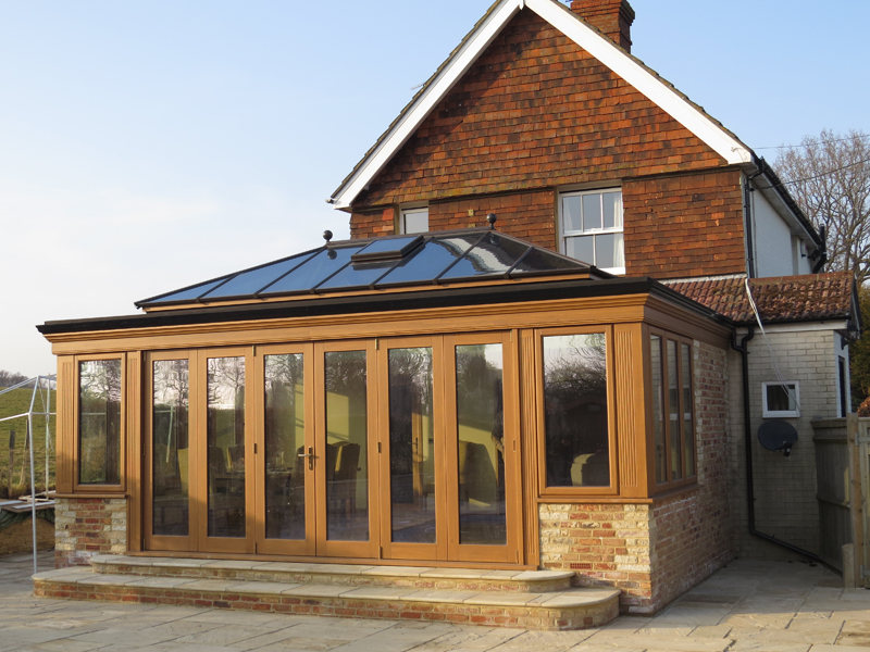 Seasoned Oak Orangery Made and installed by our craftsmen